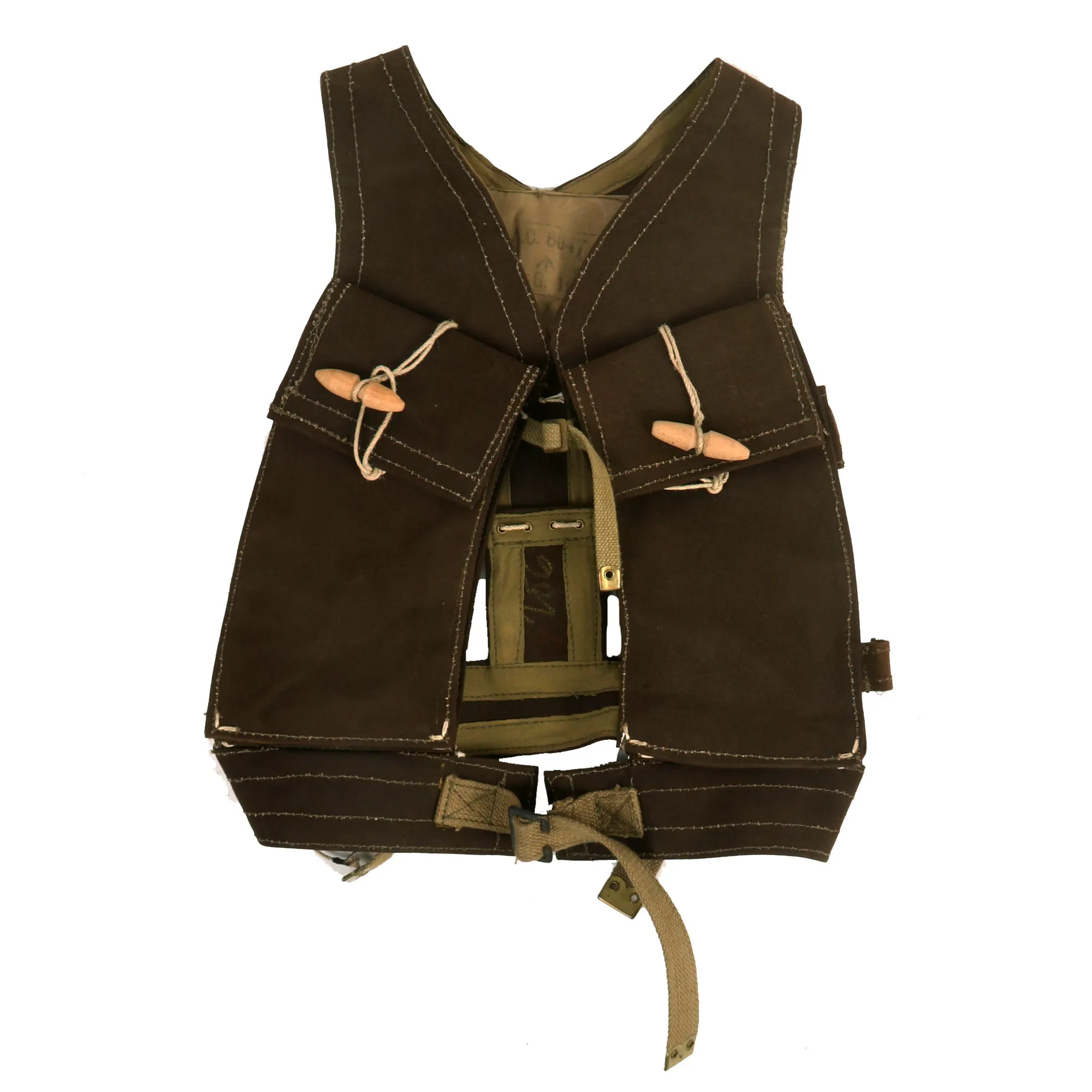 Original Rare British WWII Unissued Bren LMG Skeleton Assault Jerkin Vest by W.&G. - dated 1945