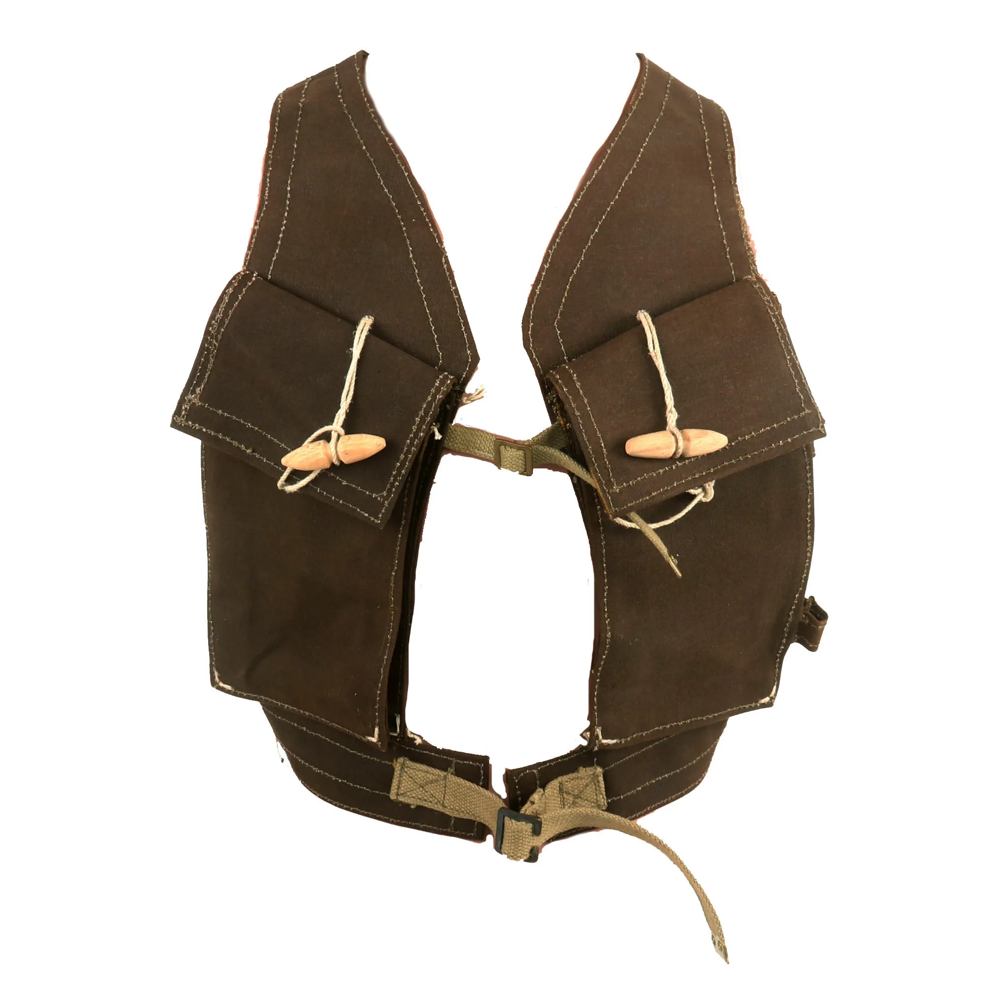 Original Rare British WWII Unissued Bren LMG Skeleton Assault Jerkin Vest by W.&G. - dated 1945