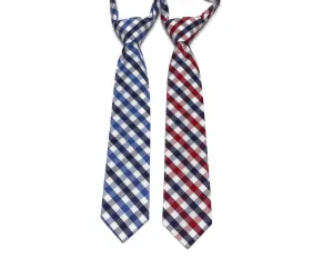 Plaid Check Neckties - Boys Pre-Tied