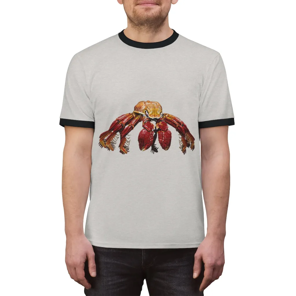 Red Crab Unisex Ringer Tee