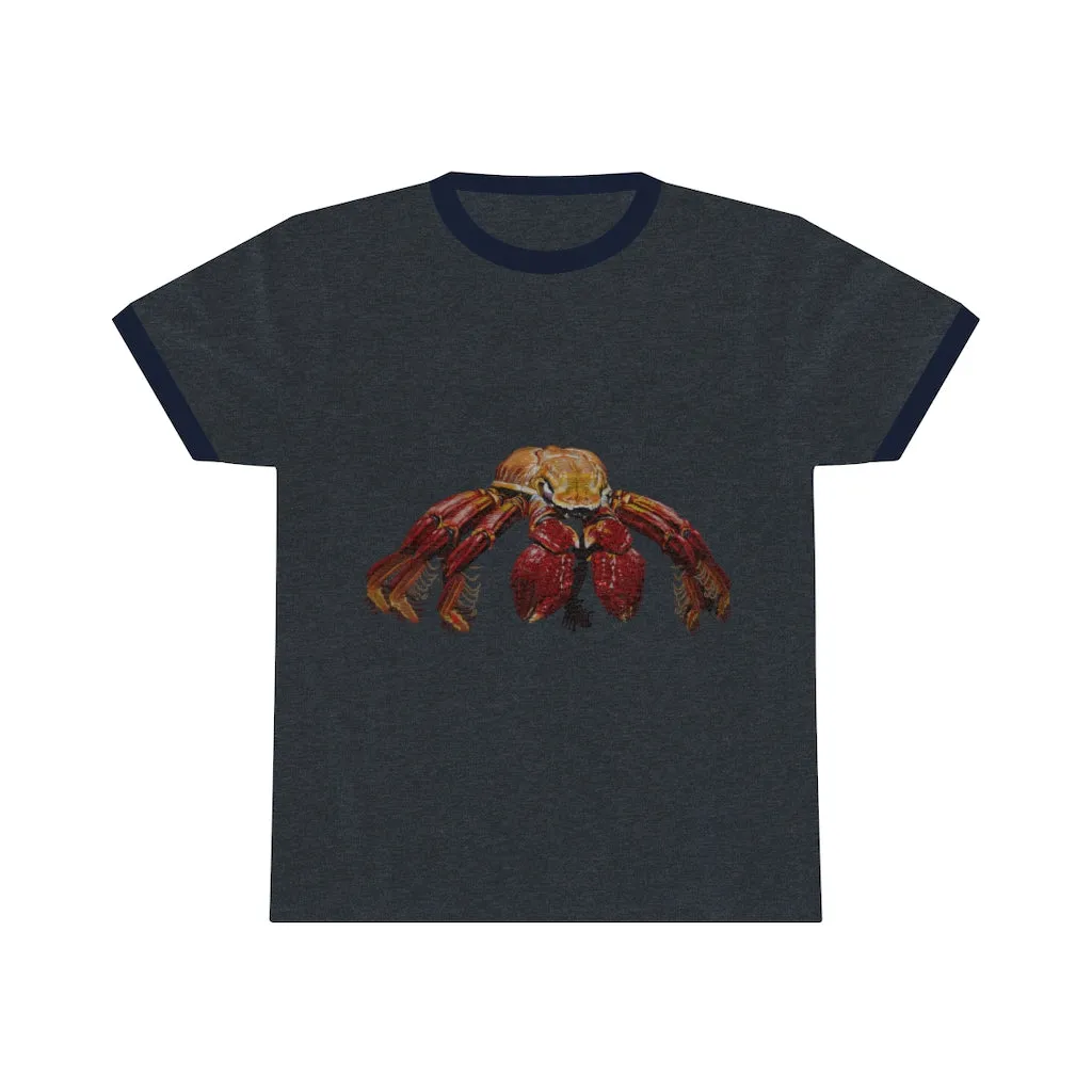 Red Crab Unisex Ringer Tee