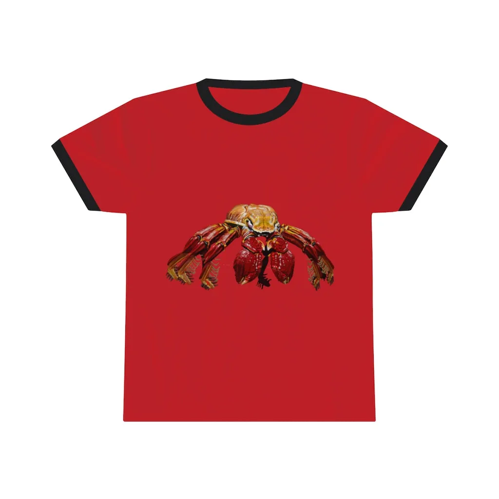 Red Crab Unisex Ringer Tee