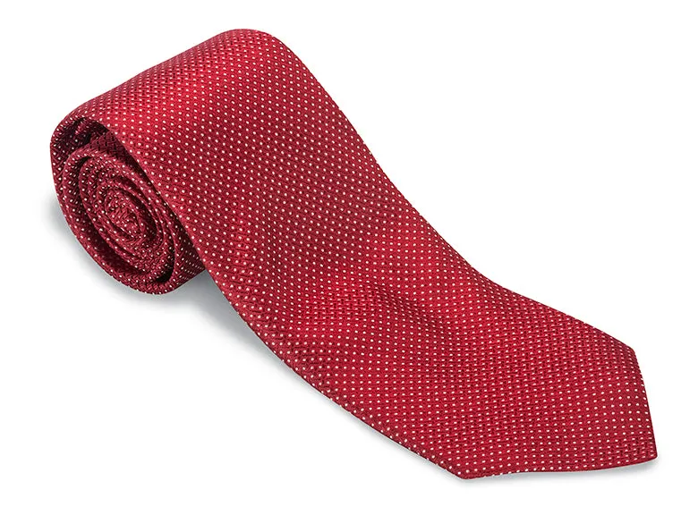 Red Runnymede Pin Dots Necktie - F4949