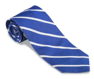 Royal/White Buckingham Striped Necktie - F2791