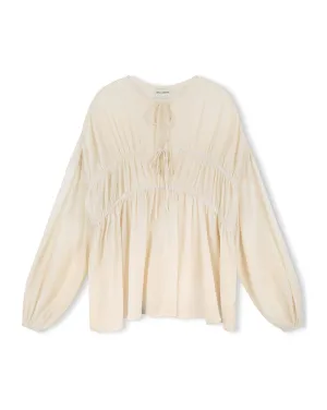 Stone Sheer Textured Blouse