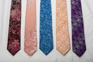 Ten Silk Neckties Lot With Rhinestones